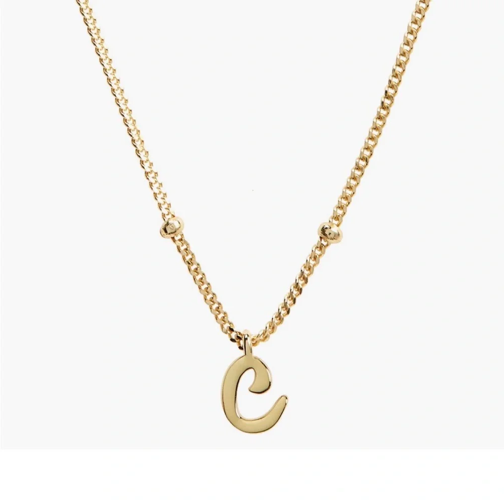 Argento Vivo Gold Letter C Necklace